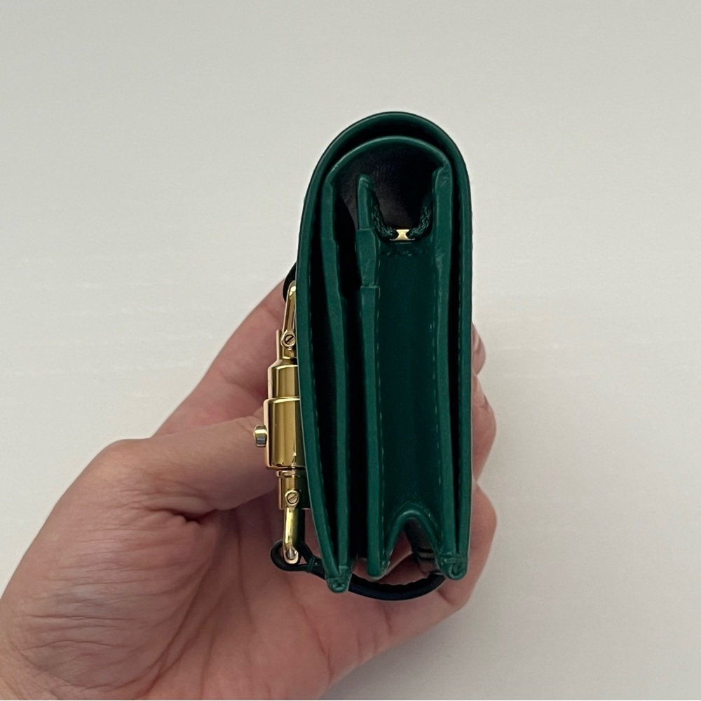 Gucci Jackie 1961 Card Case Wallet in Emerald Green - Picture 11 of 17